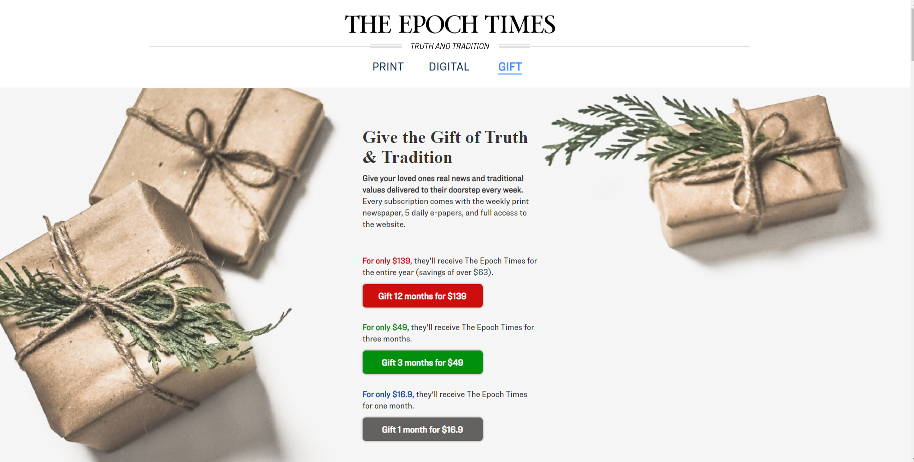 nyt gift subscription